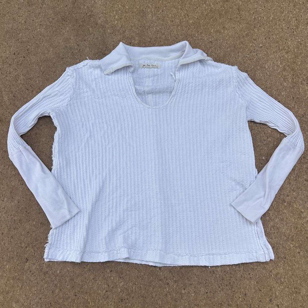Waffle Knit Thermal Thumbhole Top We The Free Free People Small White Fall Basic